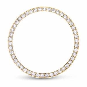 JUEGO DE CUENTAS TAMAÑO MEDIANO 1CT BISEL DIAMANTE NATURAL 18KY PARA ROLEX 31MM DATEJUST - Imagen 1 de 6