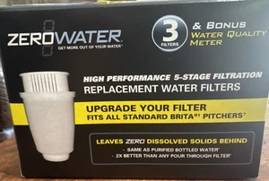3 Pack ZeroWater 5 Stage Replacement Filters ZR-003 Zero Water - Picture 1 of 2