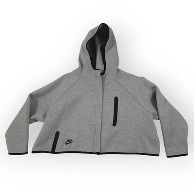 Nike Mujer Ropa Deportiva Polar Capa Tech Chaqueta Recortada Talla S Gris BV3396-063  Foto 1 de 4