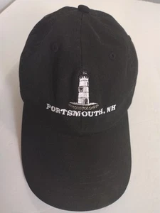 Sombrero Portsmouth NH negro ajustable de algodón - Imagen 1 de 4