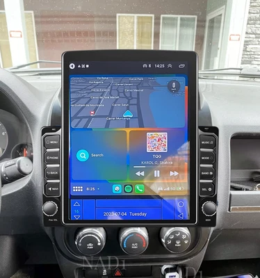 For 2009-2016 Jeep Compass Radio Android 13 GPS Navigation CarPlay Head Unit Foto 1 de 4