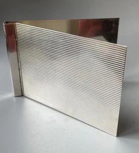 Reliure de Carnet Métal Argenté Guilloché orfèvre CREVILLEN Paris - Bild 1 von 6