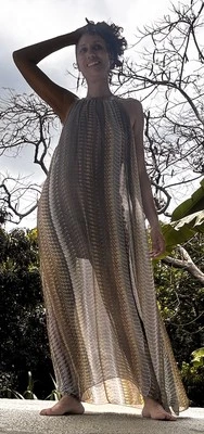 Vestido de verão Bar 111 Maxi Boho longo leve halter tamanho XL varejo $69.00 - Imagem 1 de 4