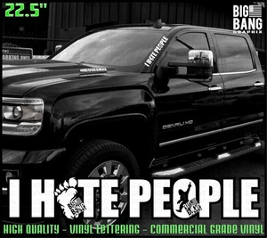 Bigfoot Sasquatch I Hate People Funny Vinyl Window Decal Sticker RV LONER TRAVEL - Picture 1 of 4