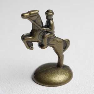 Monopoly 80th Anniversary Retro Horse Rider Gold Tone Pawn Token Mover - Picture 1 of 1