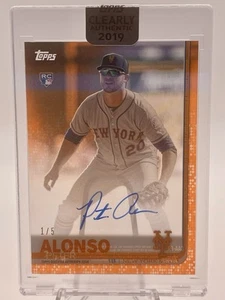 2019 Topps Clearly Authentic Pete Alonso RC ORANGE Auto 1/5 Factory Sealed!!! - Picture 1 of 2