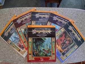 Set of 6 AD&D Dragon Lance 1st Edition DL1 thru 6 - Picture 1 of 24