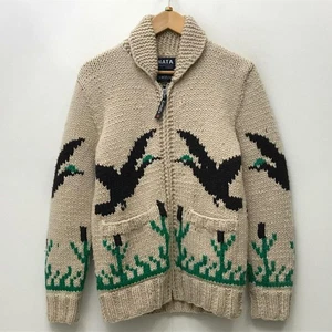 KANATA Cowichan Sweater Japan Exclusive Canada Made Wool Knit Cardigan Rare - Bild 1 von 9