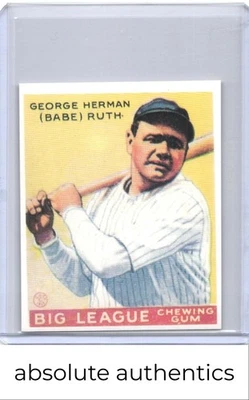 1983 Galasso 1933 Goudey Reprint Babe Ruth - Image 1 of 2