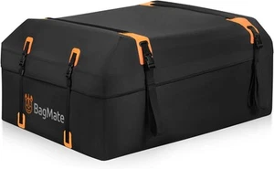 Car Roof Bag - Rooftop Cargo Carrier – 19 Cubic Ft Waterproof Black - Picture 1 of 7