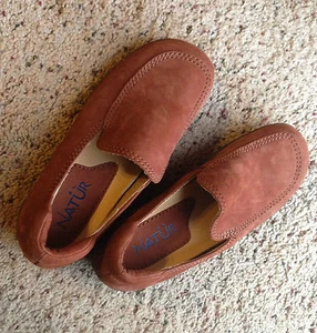 Natur Womens SHOES Sz 6M Brown/Rust Color SUEDE Leather NEW soft CLASSY - Picture 1 of 12