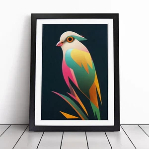 Bird Retro Art Framed Canvas Wall Art Print Poster Picture, Home Decor - Picture 1 of 8
