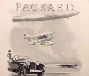 Packard Motors US Navy Shenandoah Dirigible Record Breaking Flight 1925 Print Ad - Bild 1 von 7