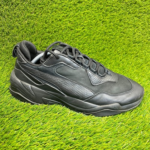 Scarpe da corsa sportive Puma Thunder Desert da uomo taglia 12 triple nere sneakers