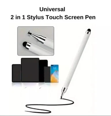 Universal 2 In 1 Stylus Pen Touch Screen Pen For iPad/ iPhone/ Phone/Tablet - Image 1 of 4