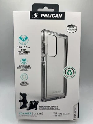 Pelican Voyager 系列保护壳 带皮带夹 皮套 适用于三星 Galaxy S22 Ultra — 第 1/4 张图片