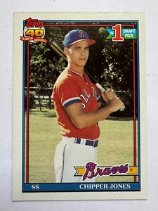 1991 Topps #333 HOFer Chipper Jones RC - Bild 1 von 2