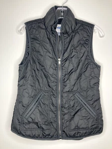 OLD NAVY Vest Women Small Lightweight Quilted Zip Front Black Collared Pockets - Picture 1 of 5