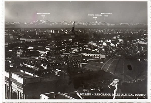 lm 201 1939 MILANO Panorama delle Alpi dal Duomo- VG - Ed. Pace & C. - Imagen 1 de 2