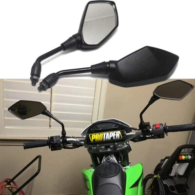 Espejo retrovisor negro todoterreno de 10 mm para Kawasaki KLX230 KLX300 KLX650 Foto 1 de 4