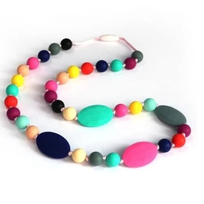 Chew Necklaces for Sensory Kids Silicone Biting Autistic ADHD Anxiety SPD - Image 1 of 2