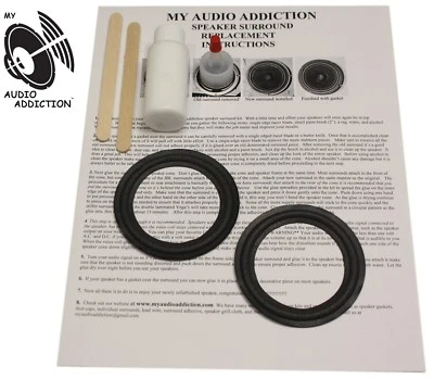 MY AUDIO ADDICTION Speaker Surround Repair Kit For Infinity Rs 4000 RS 4000A Midrange RS 5000 5000A