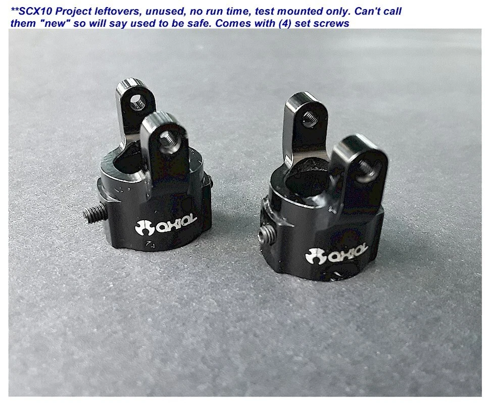 Axial AX30495 Aluminum C-Hub Carrier Black (2) SCX10 Project Leftovers Unused - Image 1 of 1