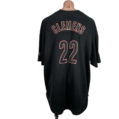 Camiseta Nike Negra Auténtica Cosida Roger Clemens Houston Astros XXL - RARA Foto 1 de 4