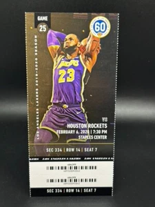 🎟️ Lebron James Kobe Bryant Tribute Dunk TICKET 2020 Lakers Game Iconic Photo - Bild 1 von 1