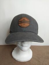 Quicksilver Hat Cap Snapback Men Gun Metal Gray Adjustable