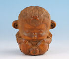 Chinese Old Boxwood Handmade Monkey Wukong Statue Netsuke Collectable Gift