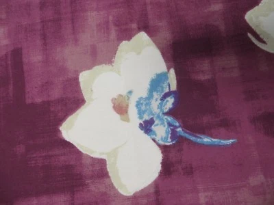 NUEVO Agotado Par de Cortinas Florales Abstractas Púrpura Colección NOB HILL Foto 1 de 4