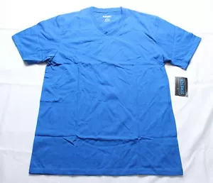 Blue Ice Men's Short Sleeve Stretch V-Neck T-shirt AC2 Royal Blue Large NWT - Picture 1 of 3