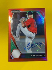 2021 Panini Prizm Draft Picks Base Autographs Prizms Red #26 Chase Petty #33/50