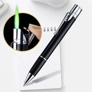 Hidden Metal Lighter 2 in 1 Signature Pen Lighter Windproof Gas Jet Inflatable J - Picture 1 of 13