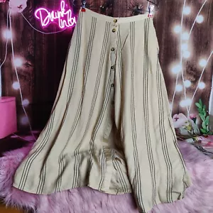 H&M Mid Calf Button Down Silky Skirt Sz 6 - Picture 1 of 11