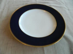 Pirken Hammer China Cobalt Blue Gold Trim 9 1/2" Luncheon Plate 4-5 - Picture 1 of 4