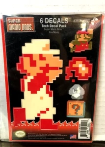 Nintendo Super Mario Bros. Fire Mario Tech Decal 6 Pack Stickers - Picture 1 of 2