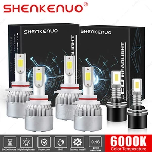 For GMC Envoy 2002-2009 LED 9005 9006 880 Headlight Fog Lights combo 6000k Bulbs - Picture 1 of 12