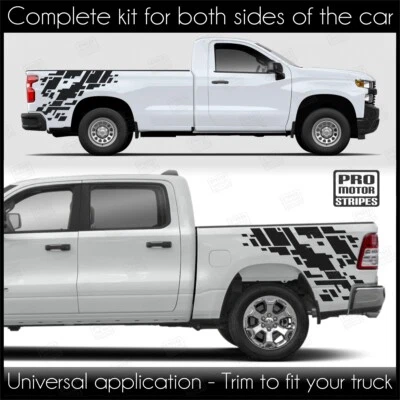 Universal Rear Quarter Side Bed Digital Mud Decals Truck or SUV (Choose Color) - Image 1 of 2