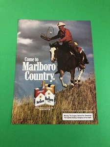 MARLBORO CIGARETTES ORIGINAL VINTAGE 1 PAGE PRINT AD PRINTED ADVERTISEMENT FF1 - Picture 1 of 1