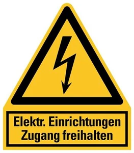 Schild Hochspannung Elektr. Einrichtungen Zugang freihalten 210 x 238 mm - Bild 1 von 1