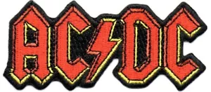 AC/DC-Shaped Logo Embroidered Patch-Official Sew On/Iron-On Embroidered Patch - Imagen 1 de 1