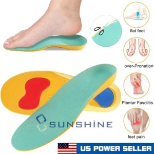 Children Kids Orthopedic High Arch Flat Feet Support Shoes Insoles Orthotic Pads - Picture 1 of 18