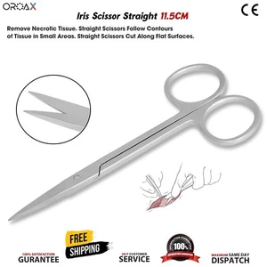 Tijera de iris 11,5 cm sutura tejido corte instrumentos veterinarios quirúrgicos OROAX® - Imagen 1 de 2