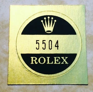 ROLEX 5504 ESTUCHE TRASERO pegatina certificado Explorer I esfera dorada/blanco - Imagen 1 de 1