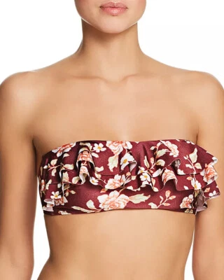 MINKPINK Bandeau Bikini Top de Natación Rapsodia Floral Multicolor Talla Pequeña $49 - Nuevo con Etiquetas Foto 1 de 3