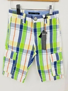 IKKS Boy's Loose Fit Plaid Cargo Shorts Size 6A - Picture 1 of 8