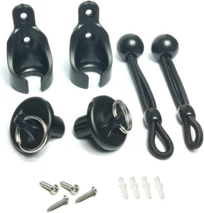 Replacement Shade Parts Bungee End Cap Kit Black for Coolaroo Exterior Cordless  - Picture 1 of 4