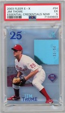 2003 Fleer E-X Jim Thome Essential Credentials #'d 33/54 Now #54 Phillies PSA